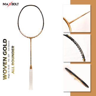 Maxbolt Woven Gold Badminton Racket
